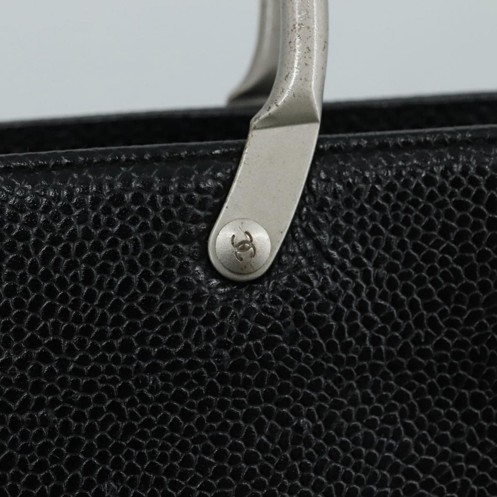 Chanel Vintage Tote Leather Black Leather Tote Bag Bag