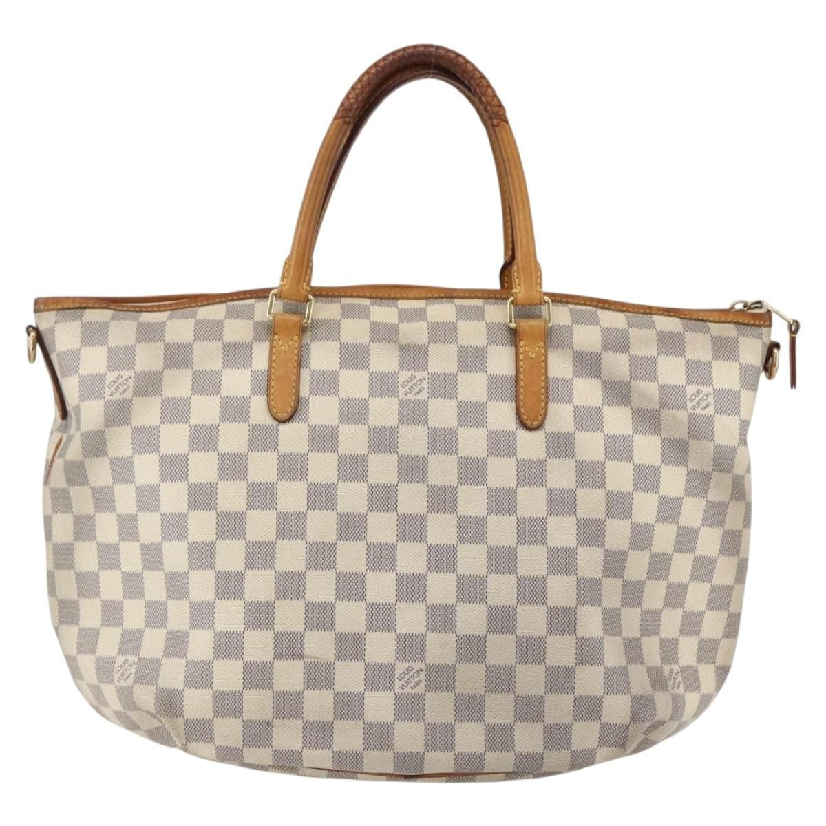 Louis Vuitton Riviera Handbag Damier White Canvas Handbag