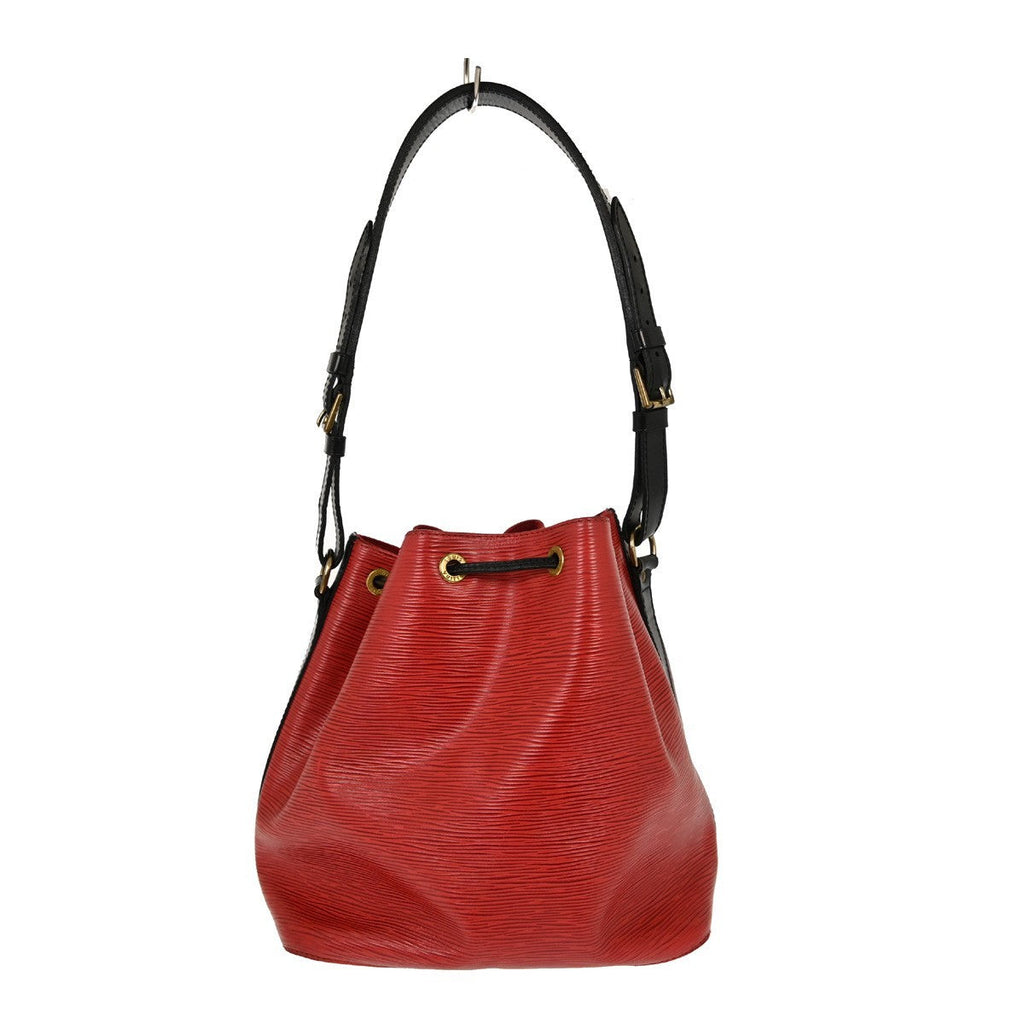 Louis Vuitton Bicolor Petit Noe Handbag Epi Leather Red Leather Shoulder Bag