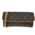 Louis Vuitton Twin Handbag Monogram Canvas Brown Canvas Clutche & Pouche Bag