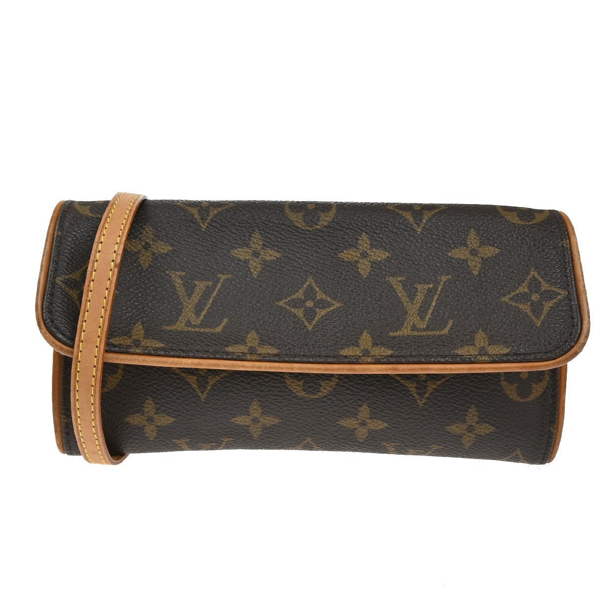 Louis Vuitton Twin Handbag Monogram Canvas Brown Canvas Clutche & Pouche Bag