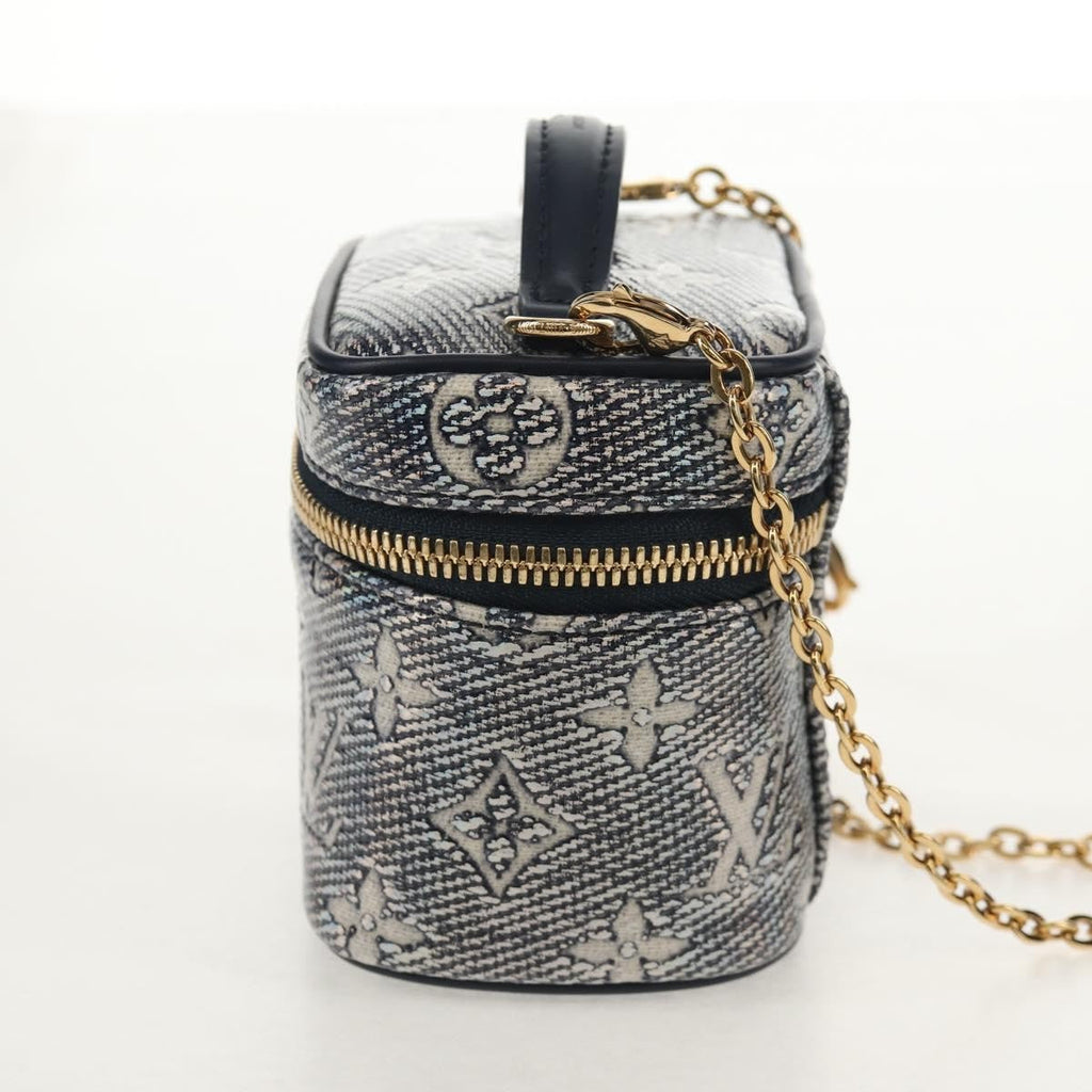 Louis Vuitton Vanity Case Monoglam Jacquard Canvas Navy Canvas Clutche & Pouche Bag