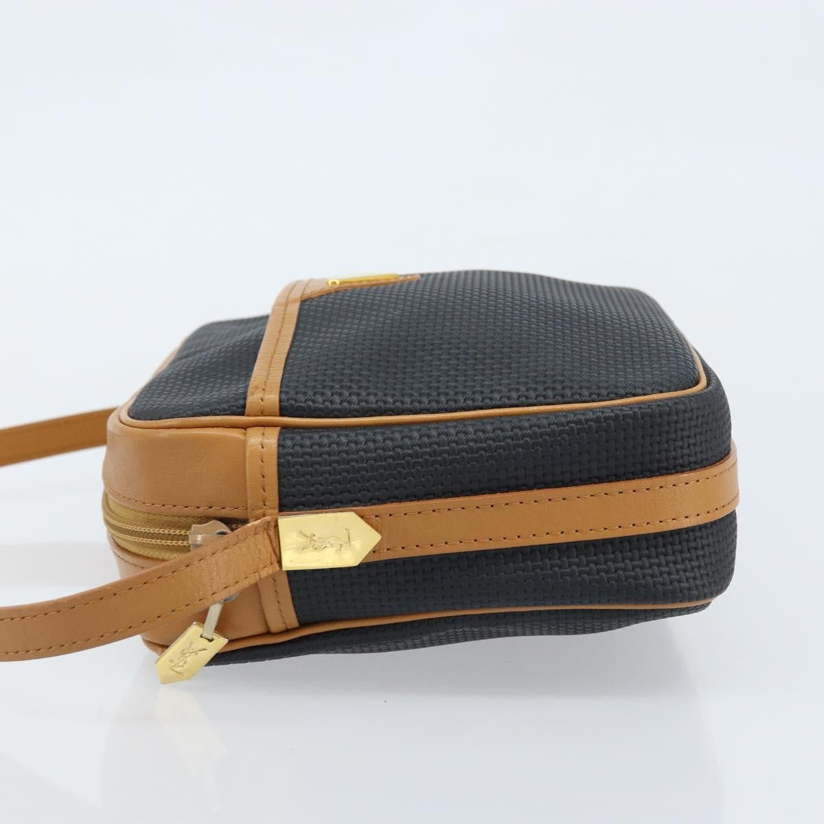 Saint Laurent Vintage Shoulder Bag Canvas Navy Canvas Shoulder Bag Bag (Pre-Owned)