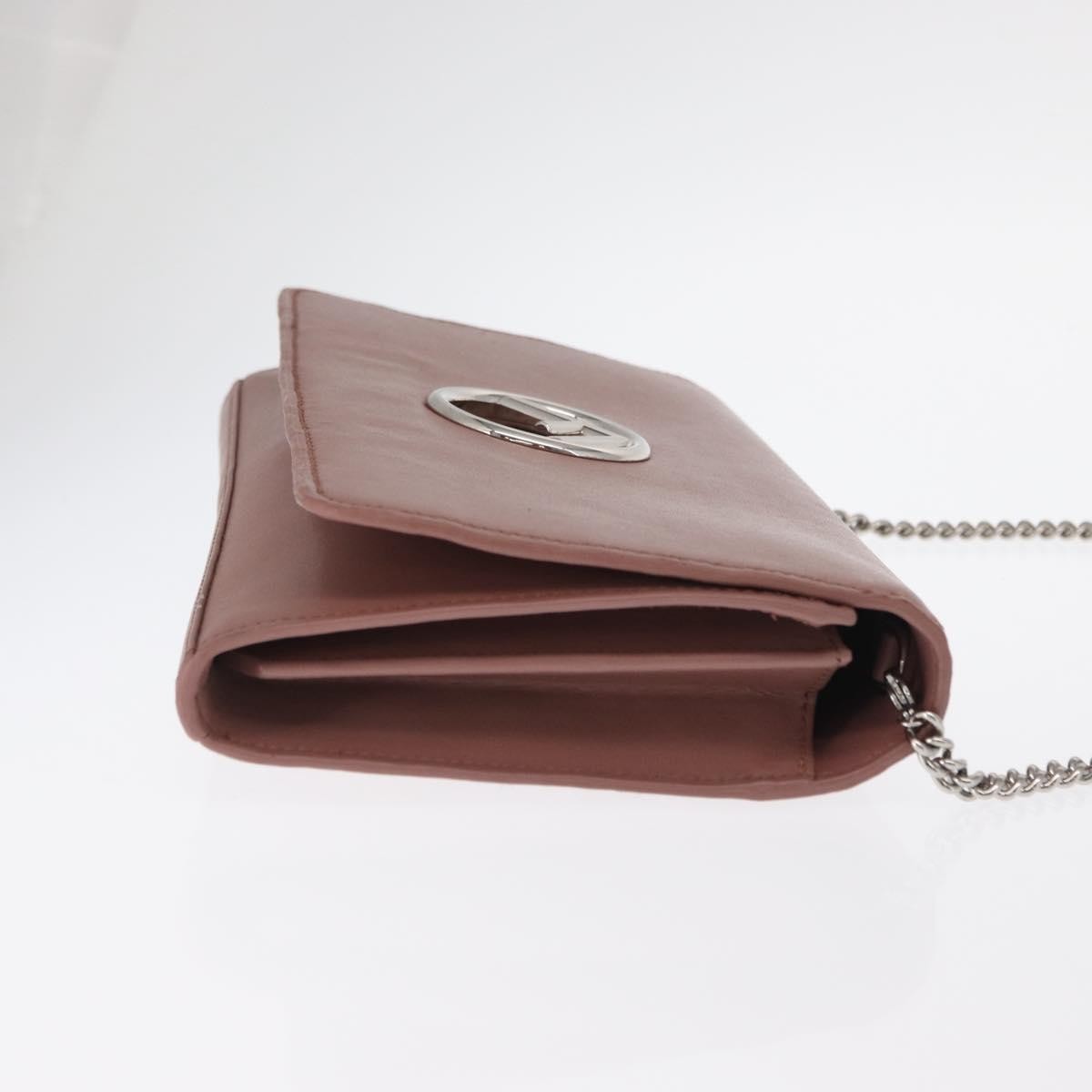 Fendi F Is Fendi Wallet On Chain Leather Pink Leather Shoulder Bag Bag