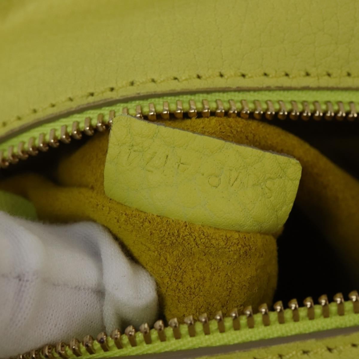 Celine Tie Knot Tote Smooth Leather Yellow Leather Bag