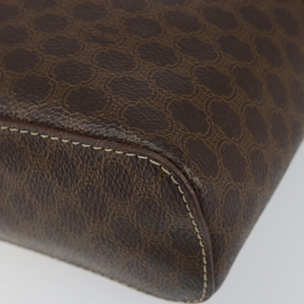 Celine Macadam Vanity Bag Canvas Brown Canvas Clutche & Pouche Bag
