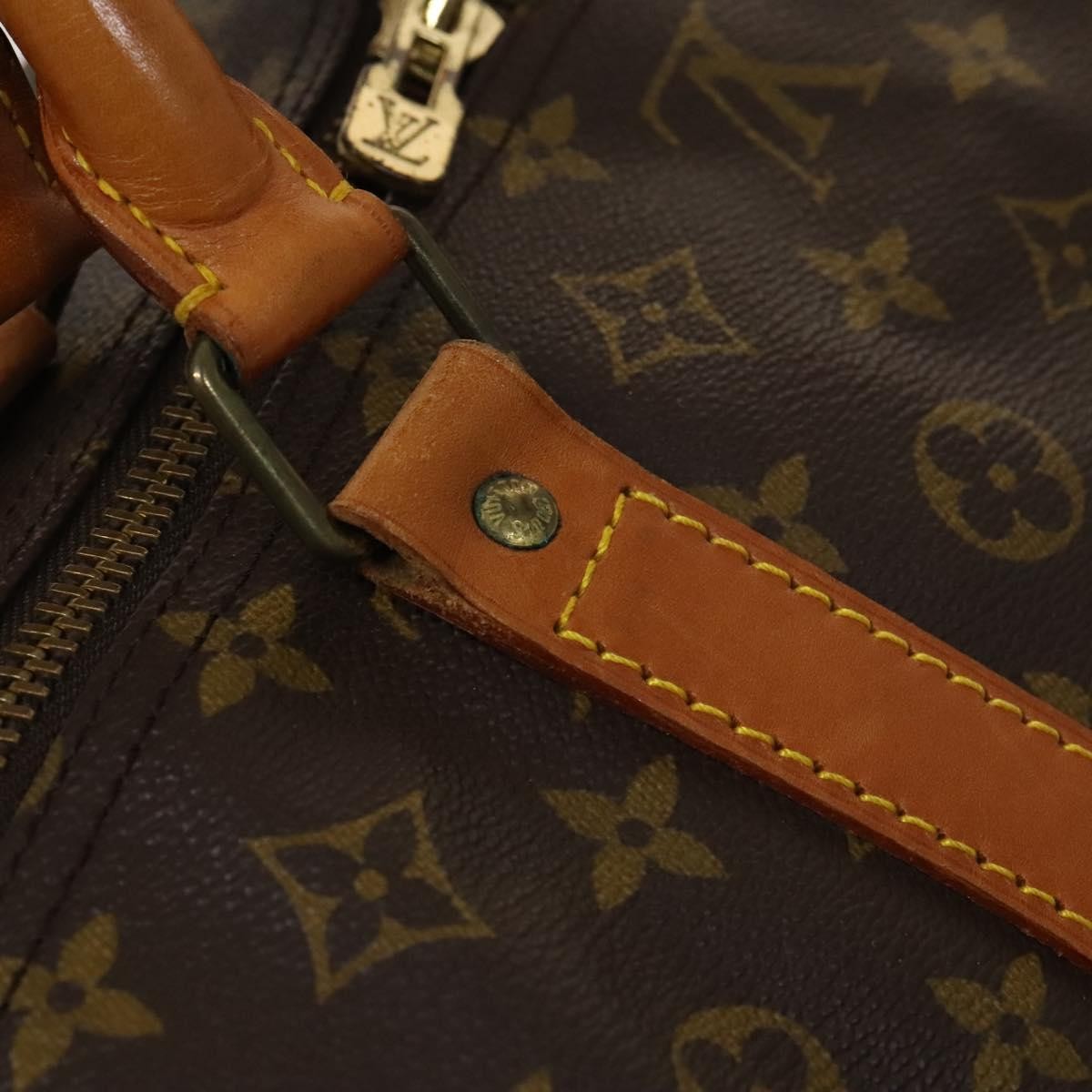 Louis Vuitton Keepall Bag Monogram Canvas Brown Canvas Travel Bag