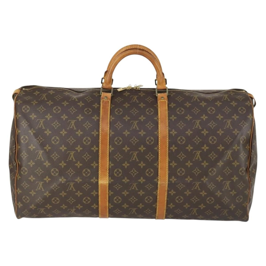 Louis Vuitton Keepall Bag Monogram Canvas Brown Canvas Travel Bag