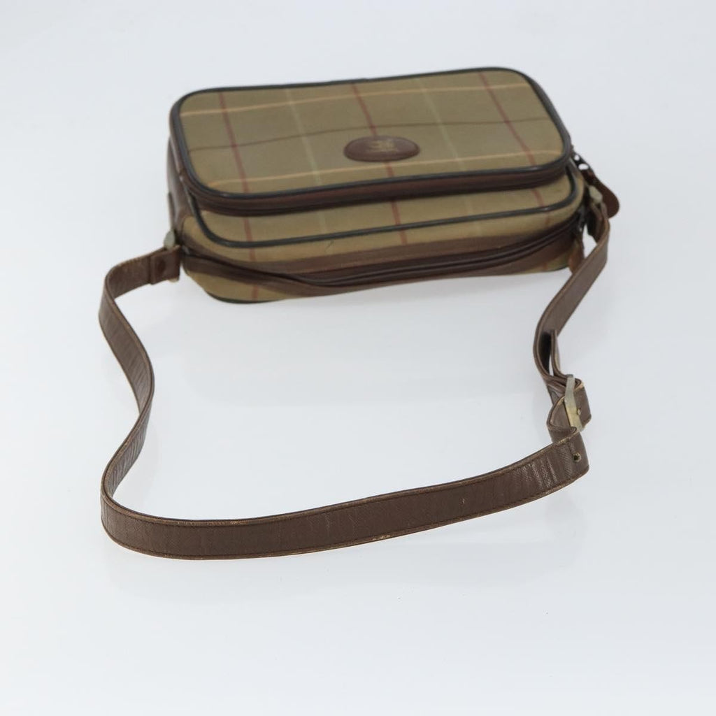 Burberry Nova Check Shoulder Bag Canvas Beige Canvas Shoulder Bag