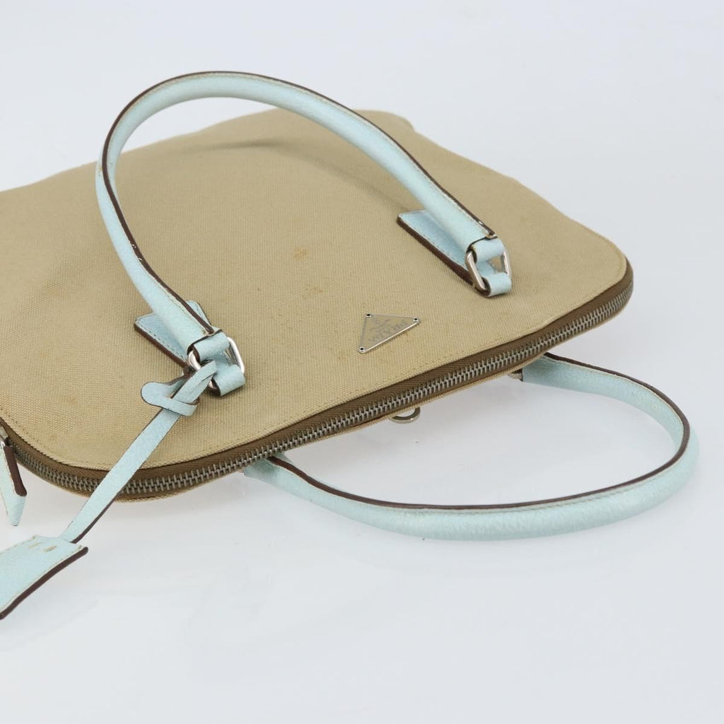 Prada Vintage Handbag Canvas Beige Canvas Handbag