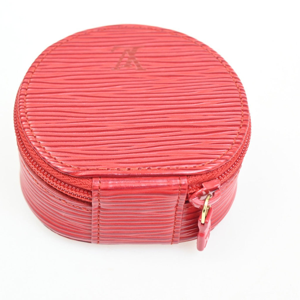 Louis Vuitton Ecrin Bijoux Jewelry Case Epi Leather Red Leather Clutche & Pouche Bag