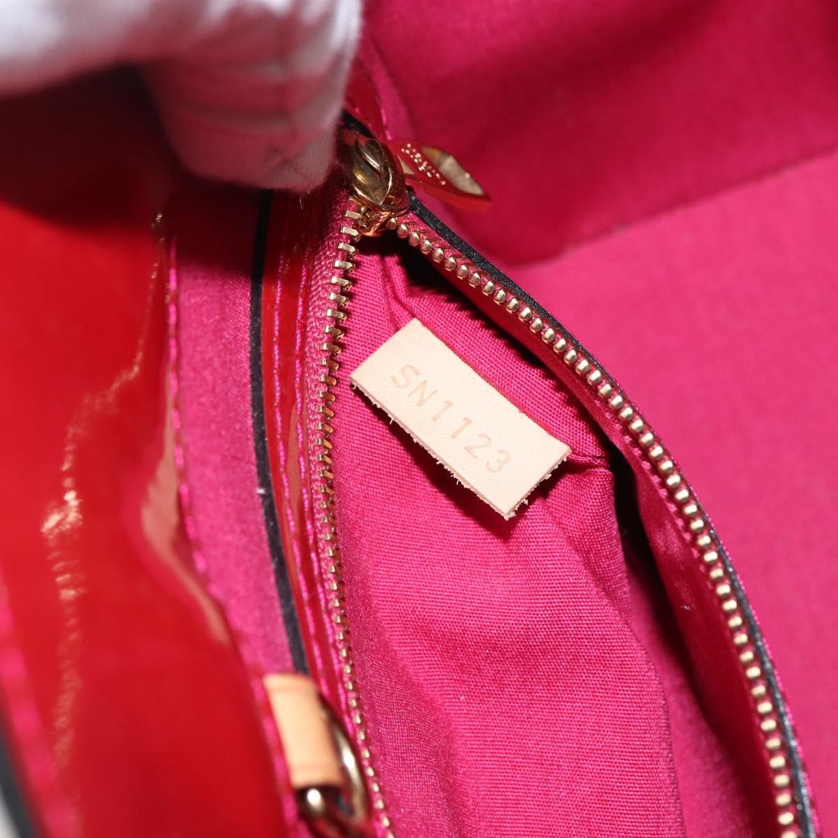 Louis Vuitton Catalina Handbag Monogram Vernis Pink Patent_Leather Tote Bag