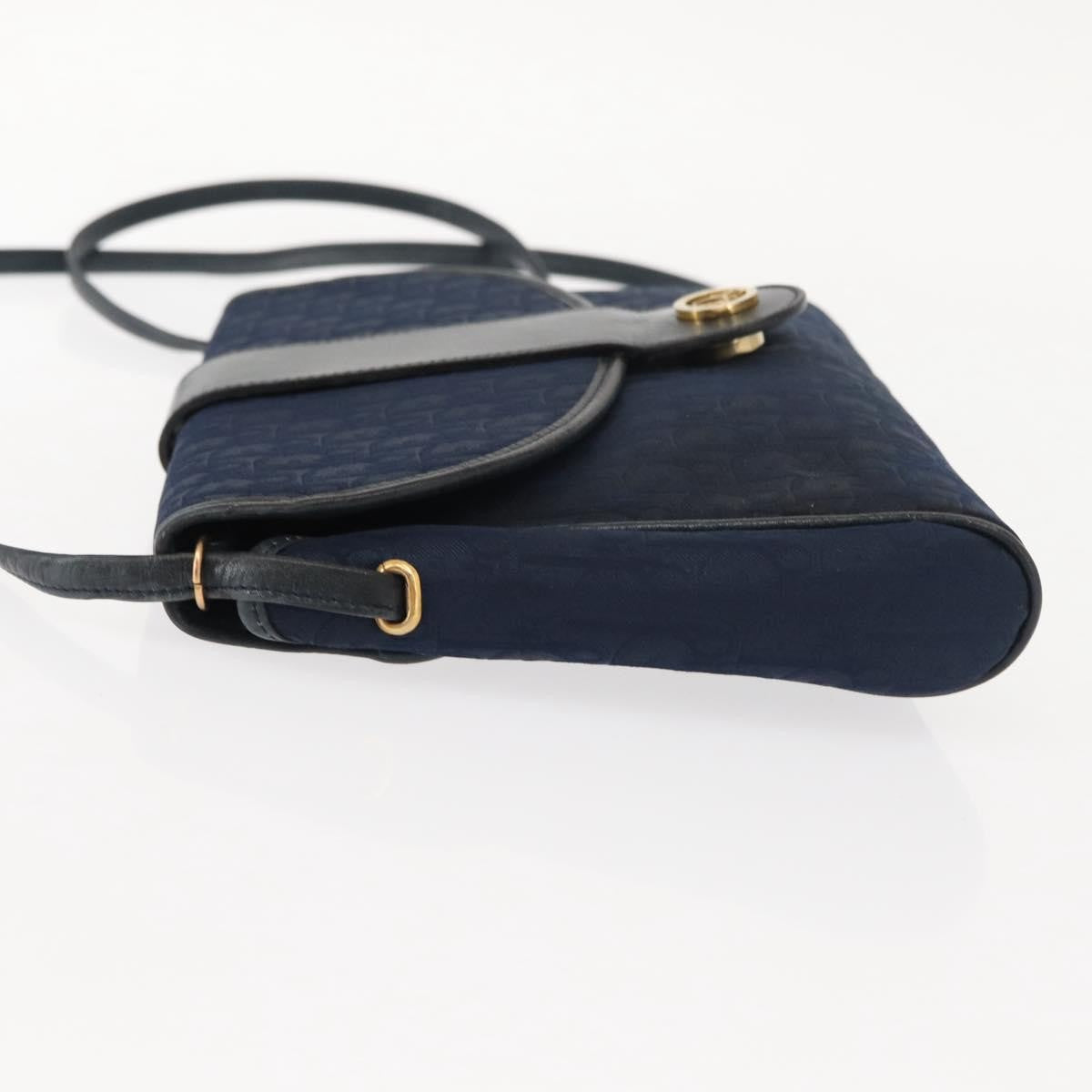 Christian Dior Vintage Trotter Shoulder Bag Canvas Navy Canvas Shoulder Bag Bag (Pre-Owned)