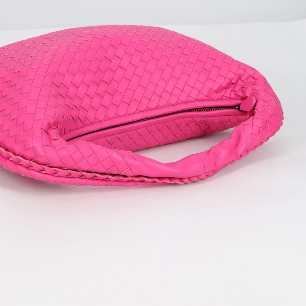 Bottega Veneta Veneta Hobo Intrecciato Nappa Pink Leather Bag