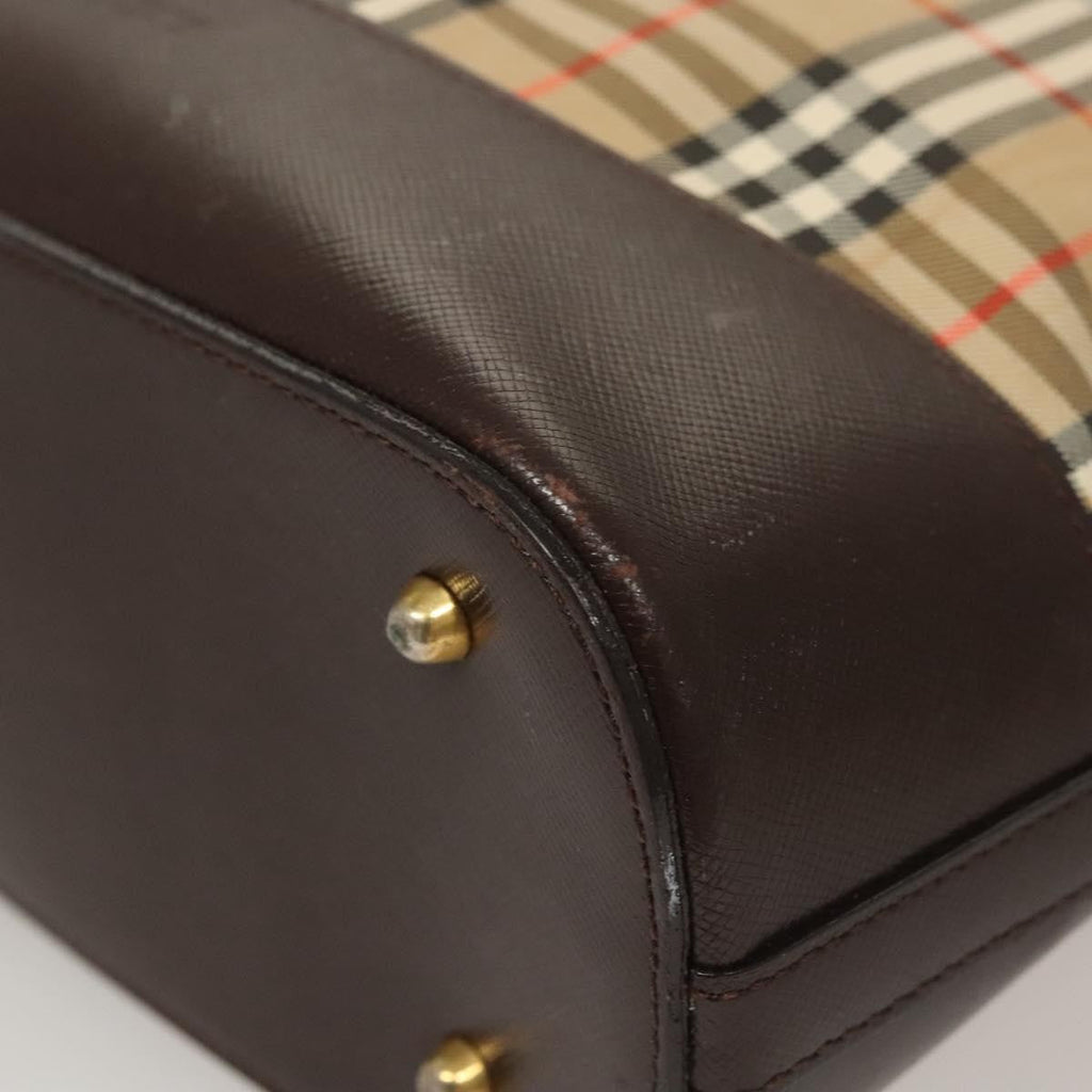 Burberry Nova Check Shoulder Bag Canvas And Leather Beige Canvas Shoulder Bag