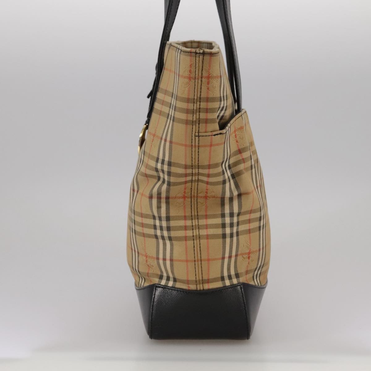 Burberry Nova Check Tote Canvas And Leather Beige Canvas Tote Bag