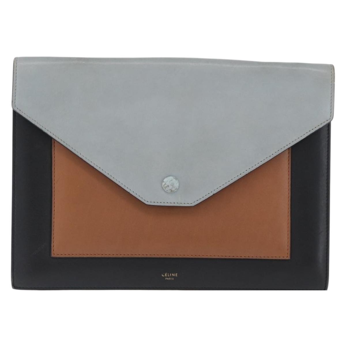 Celine Pocket Envelope Shoulder Bag Leather Multicolour Leather Shoulder Bag Bag