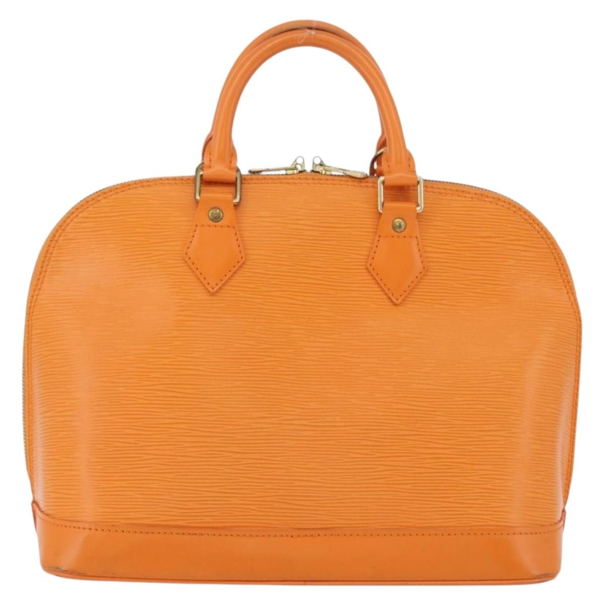 Louis Vuitton Alma Handbag Epi Leather Orange Leather Handbag