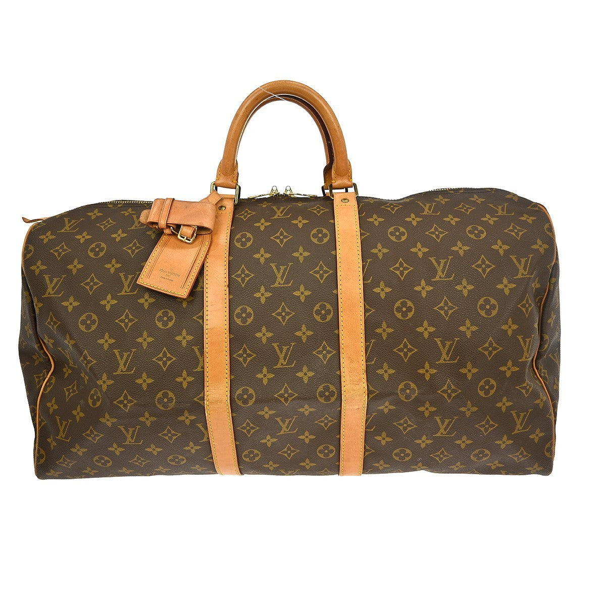 Louis Vuitton Keepall Bag Monogram Canvas Brown Canvas Travel Bag