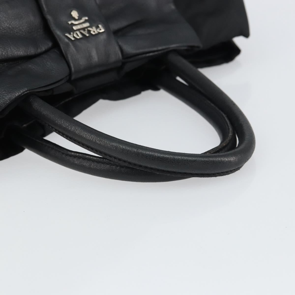 Prada Bow Tote Tessuto With Leather Black Nylon Tote Bag Bag