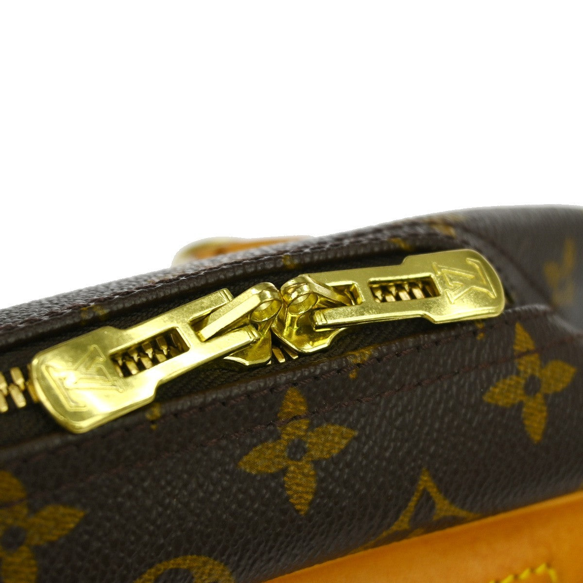 Louis Vuitton Deauville Handbag Monogram Canvas Brown Canvas Handbag