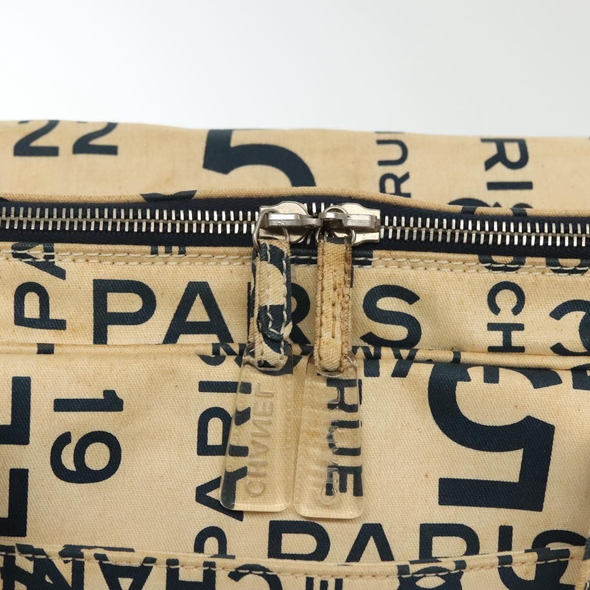 Chanel Cambon Canvas White Canvas Bag