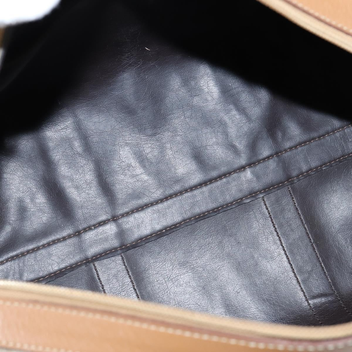 Celine Vintage Macadam Boston Bag Canvas Beige Canvas Travel Bag Bag