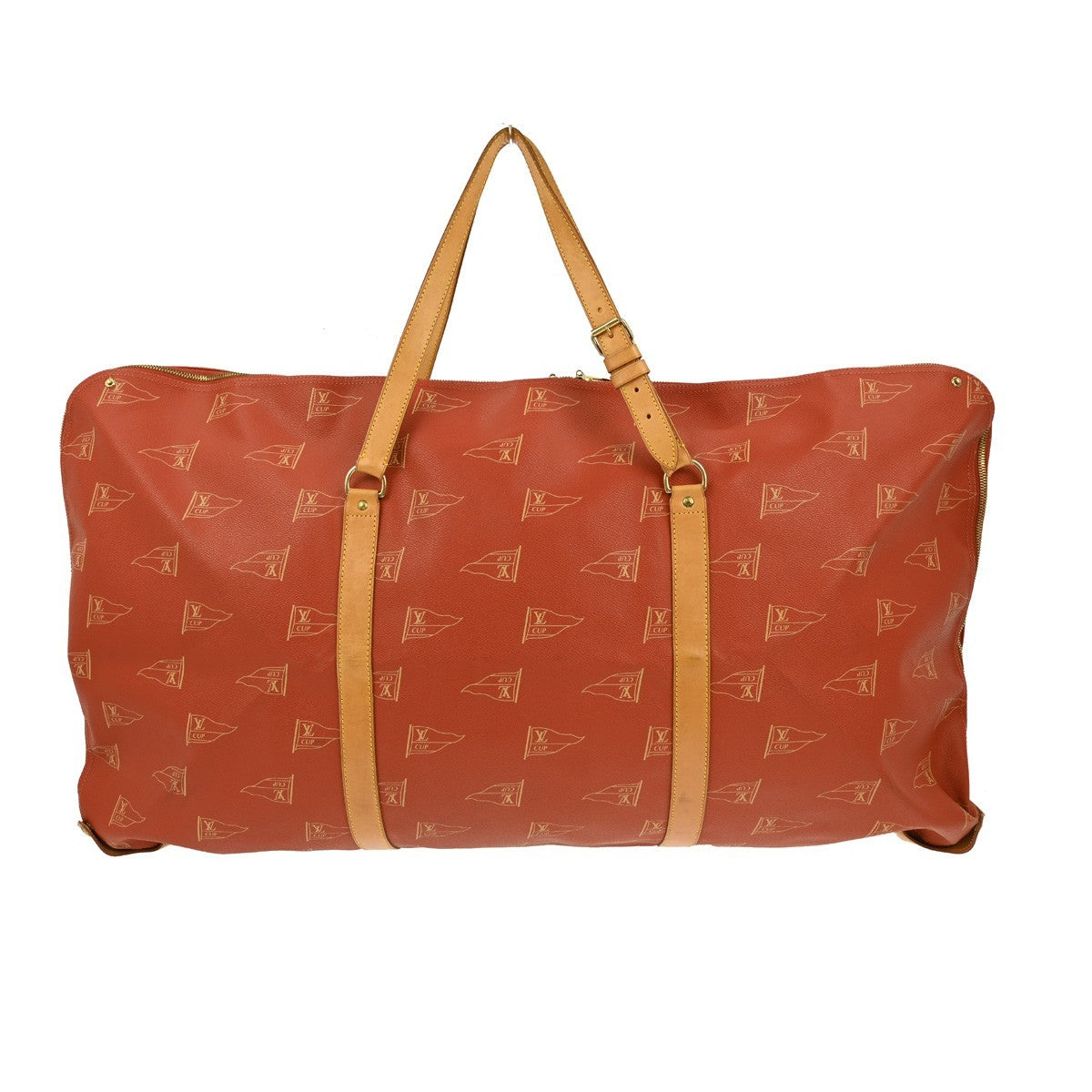 Louis Vuitton Cup Garment Cover Coated Canvas Red Canvas Travel Bag