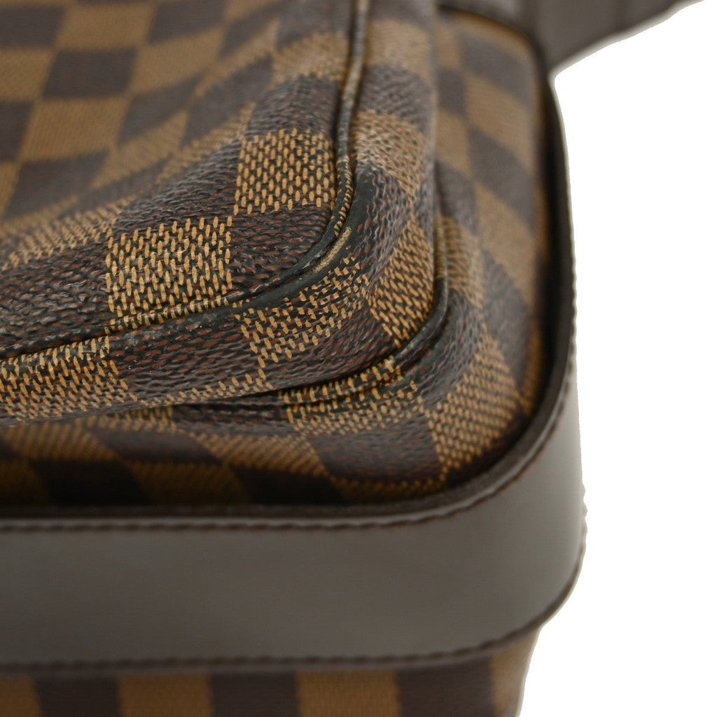 Louis Vuitton Naviglio Handbag Damier Brown Canvas Shoulder Bag