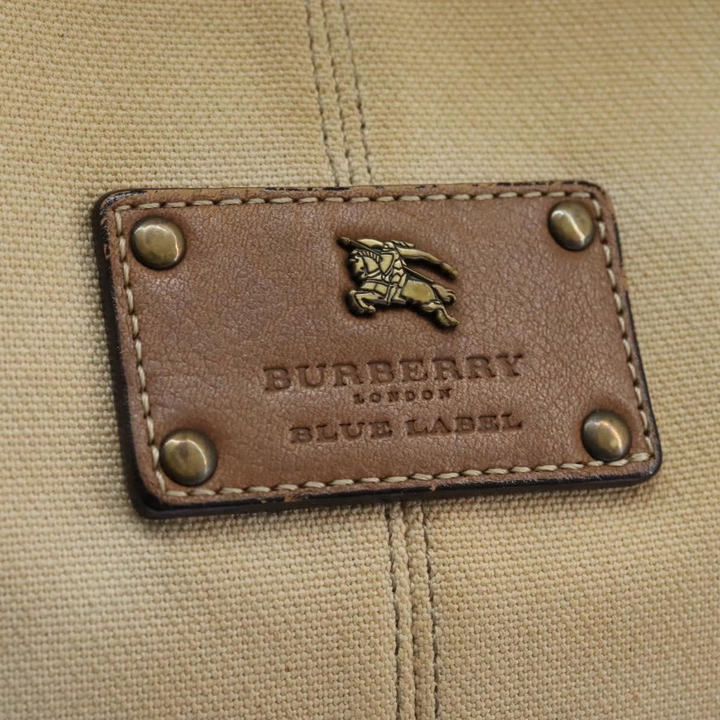 Burberry Blue Label Shoulder Bag Canvas Beige Canvas Shoulder Bag