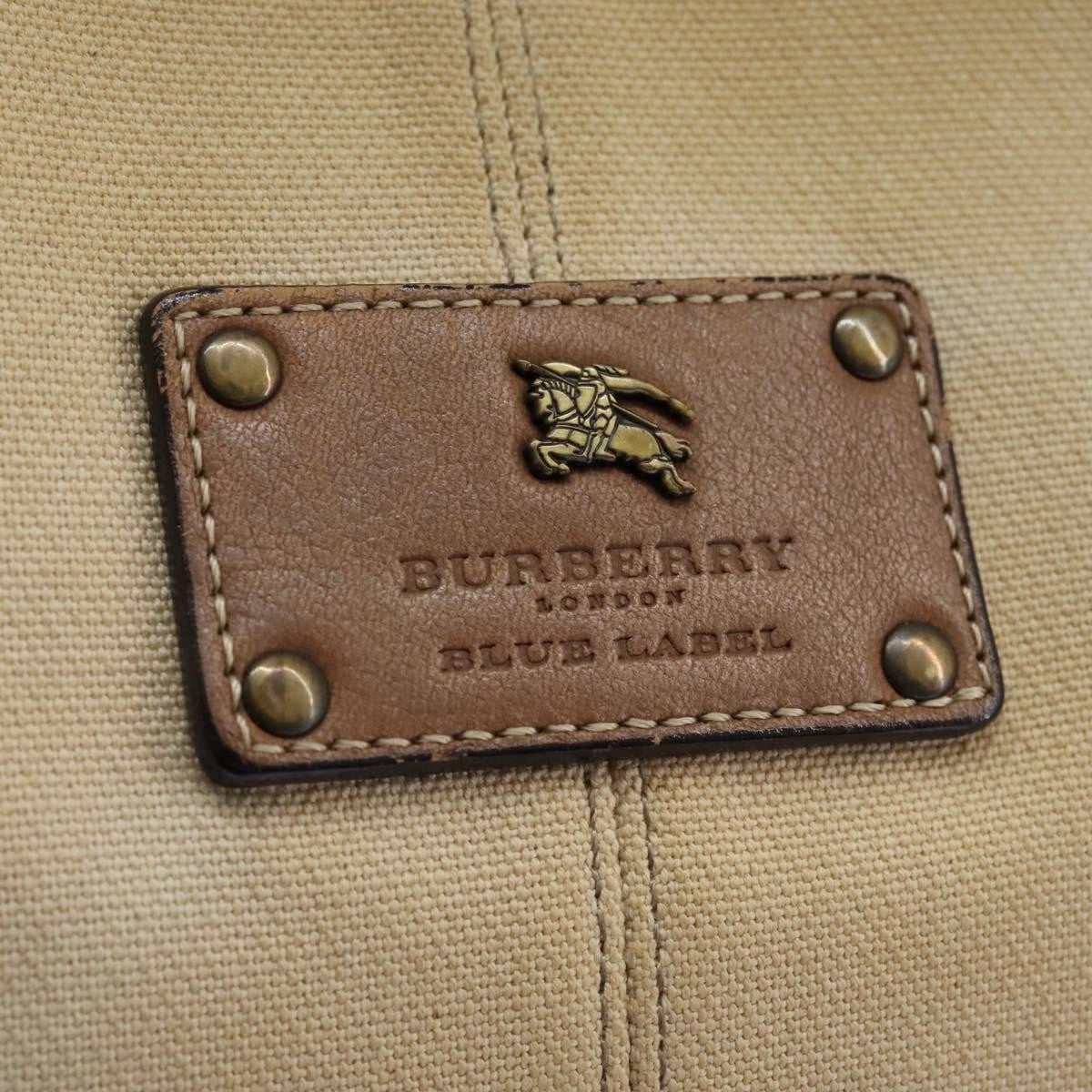 Burberry Blue Label Shoulder Bag Canvas Beige Canvas Shoulder Bag