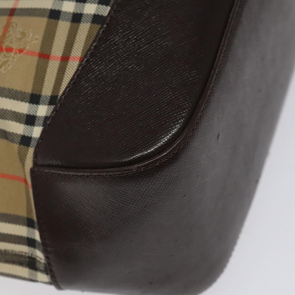 Burberry Nova Check Tote Canvas And Leather Beige Canvas Tote Bag