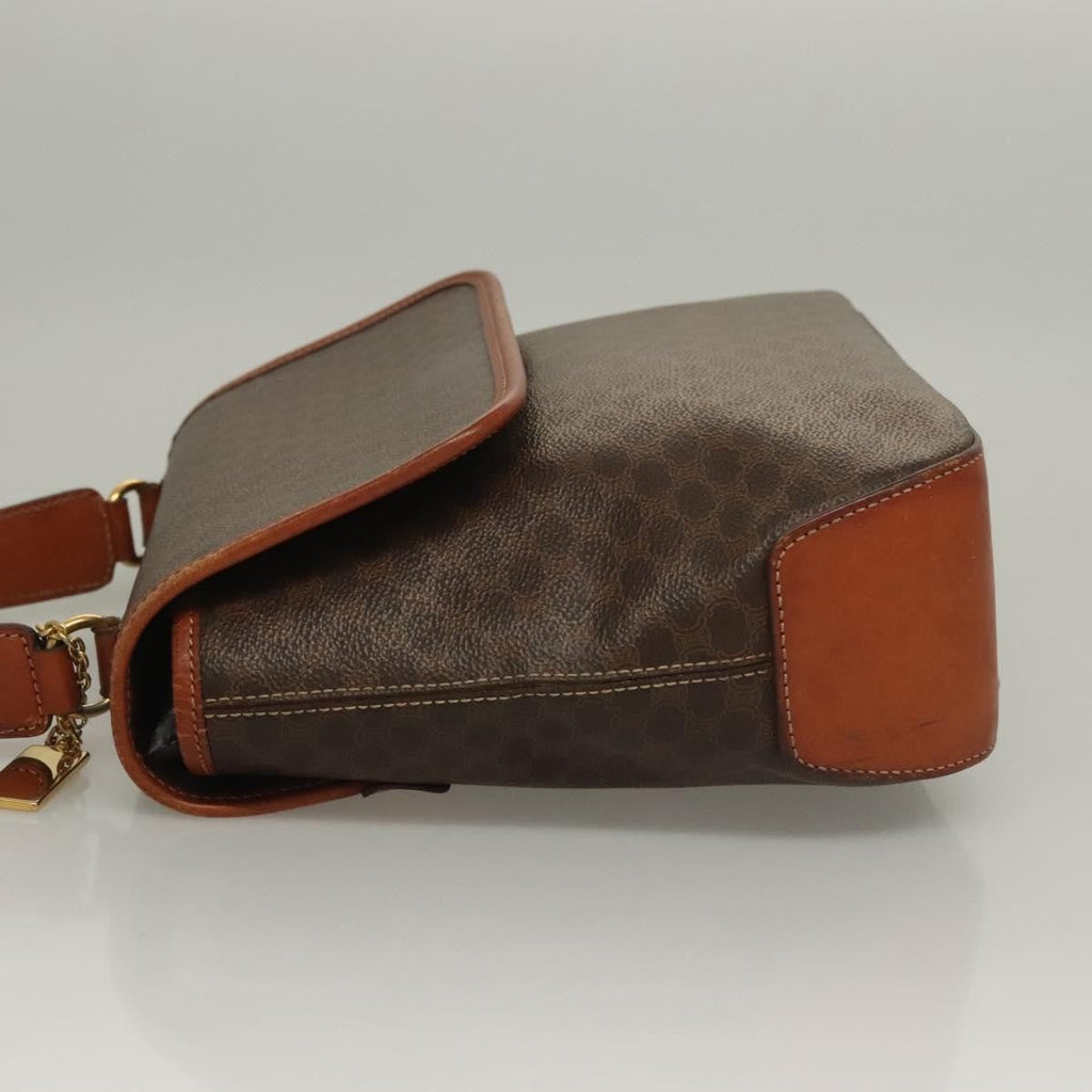 Celine Triomphe Vintage Handbag Macadam Canvas Brown Canvas Bag