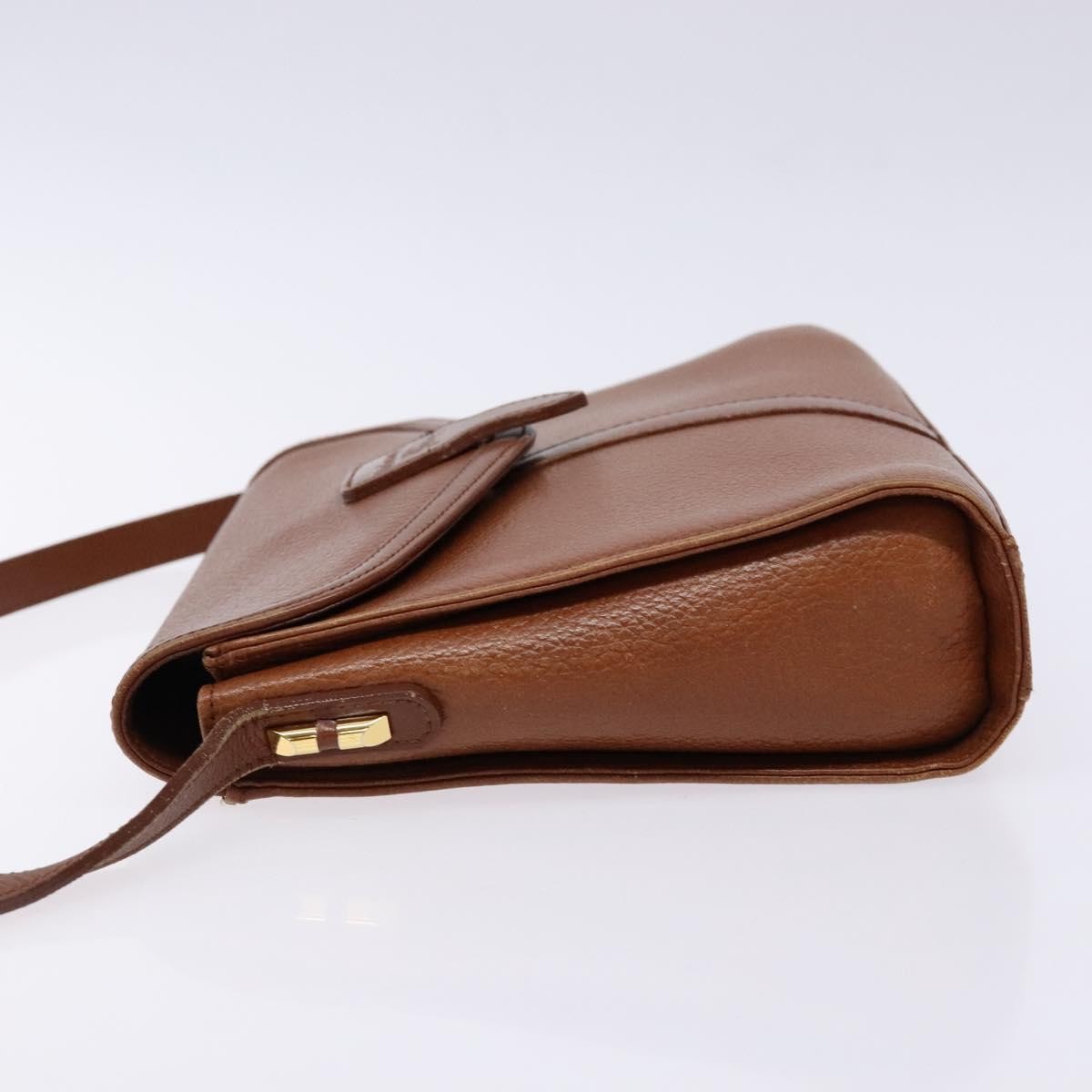 Burberry Flap Shoulder Bag Leather Brown Leather Shoulder Bag