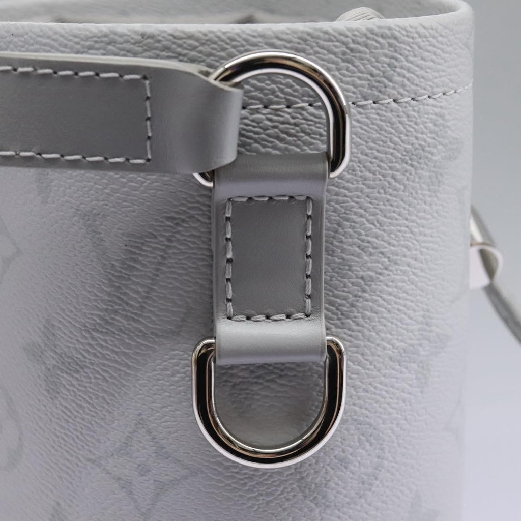 Louis Vuitton Chalk Nano Bag Limited Edition Logo Story Monogram Canvas Gray Canvas Clutche & Pouche Bag