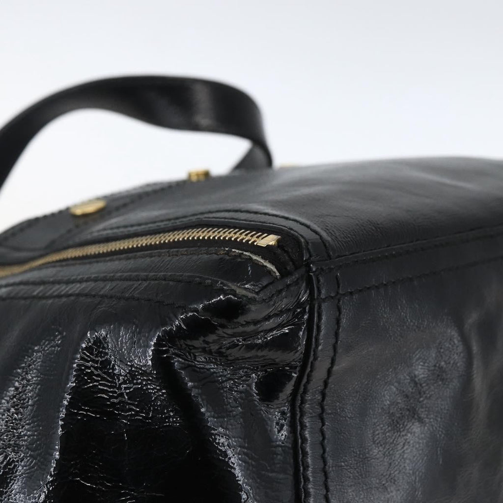 Saint Laurent Downtown Handbag Patent Black Patent_Leather Tote Bag Bag (Pre-Owned)