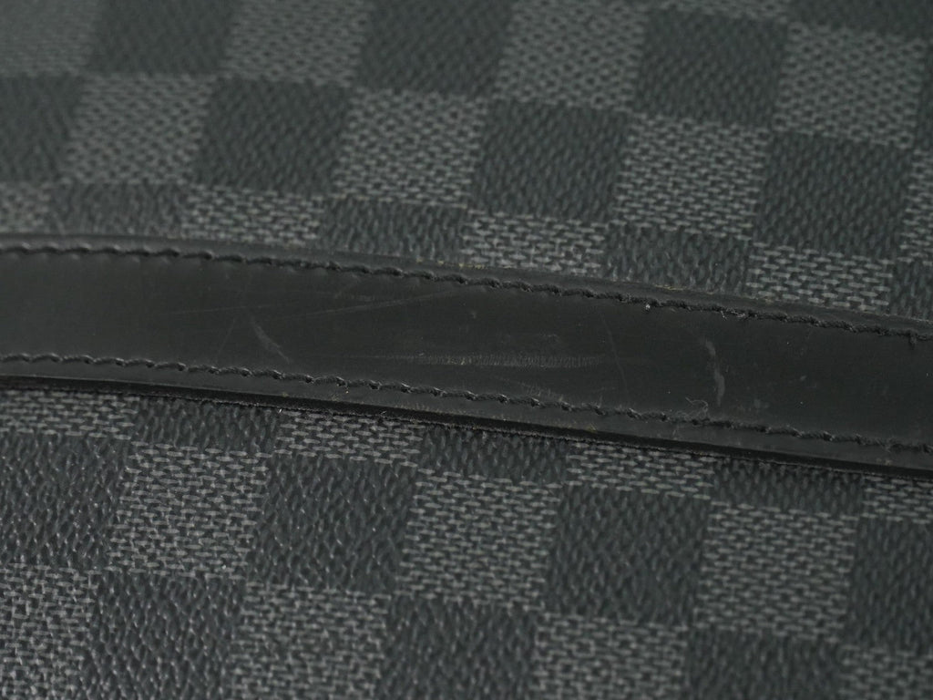 Louis Vuitton Tadao Handbag Damier Graphite Black Canvas Tote Bag