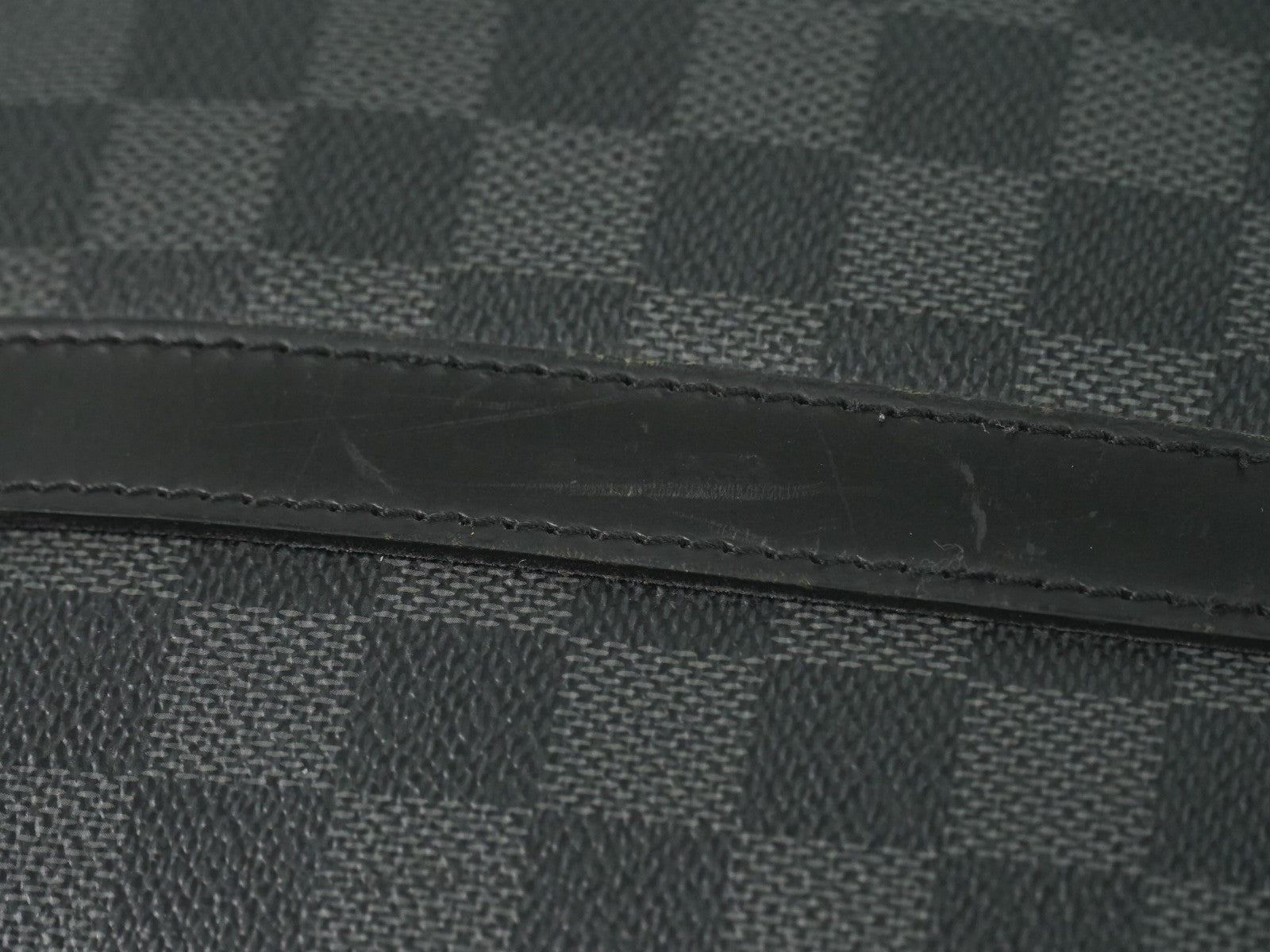 Louis Vuitton Tadao Handbag Damier Graphite Black Canvas Tote Bag