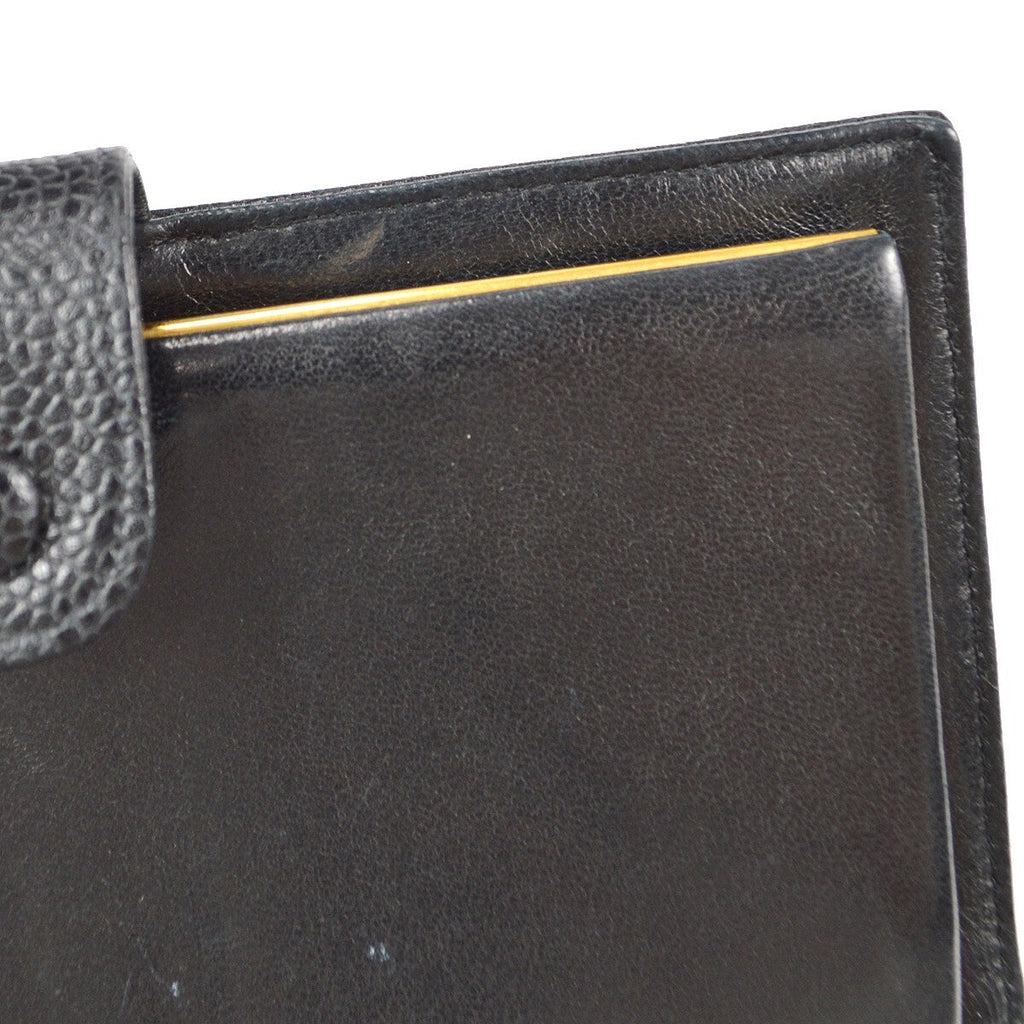 Chanel Timeless Cc French Wallet Caviar Black Leather Wallets Accessory