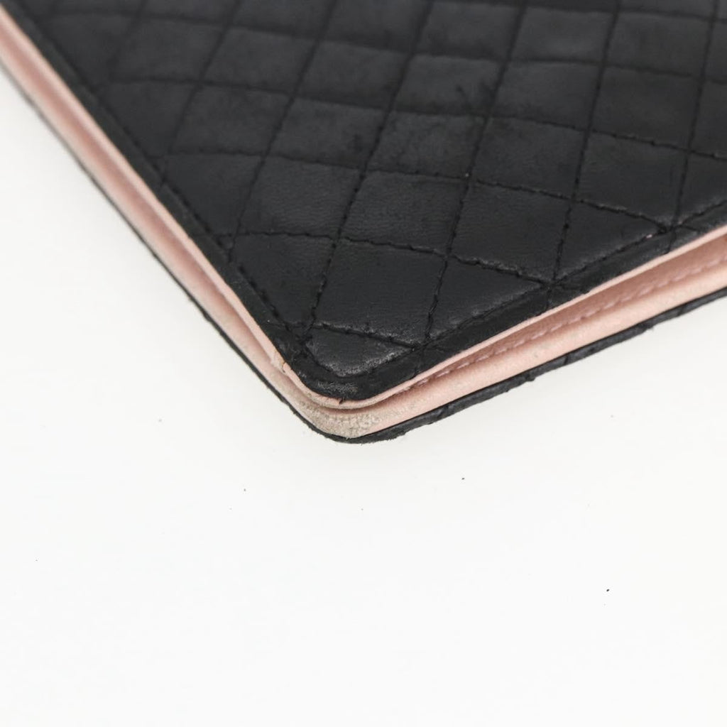 Chanel Vintage Cc Bifold Wallet Leather Black Leather Wallets Accessory