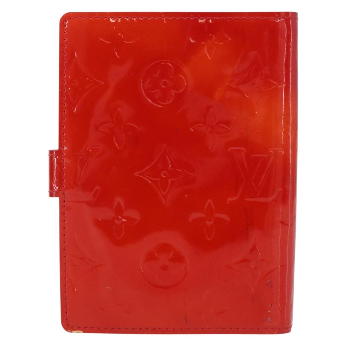 Louis Vuitton Agenda Cover Patent Leather Red Patent_Leather Toiletry Case Accessory
