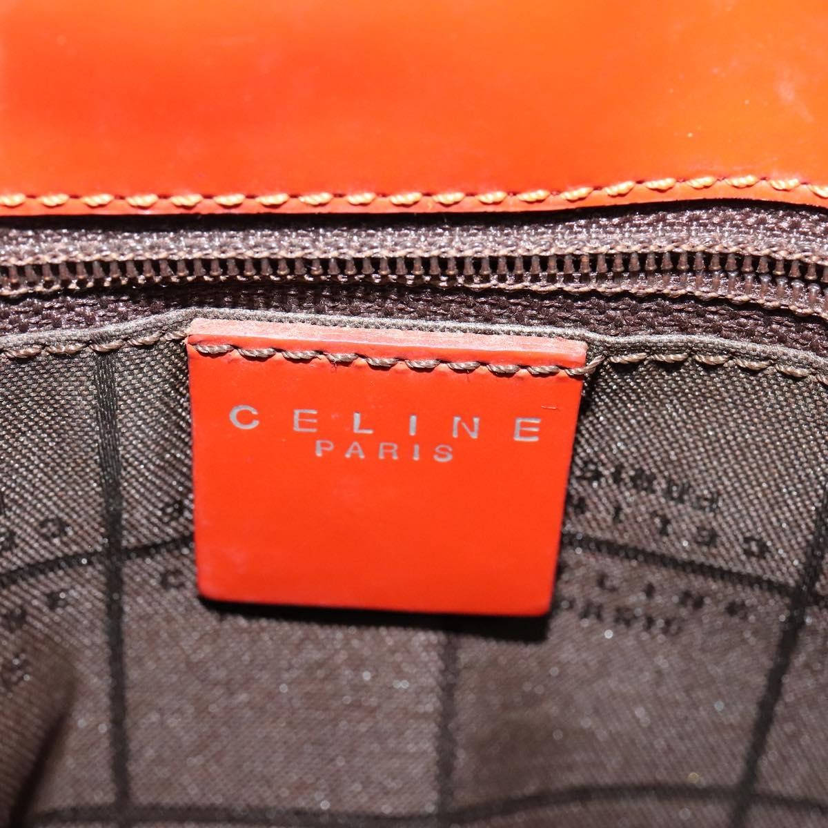 Celine Shoulder Bag Canvas Orange Canvas Shoulder Bag Bag