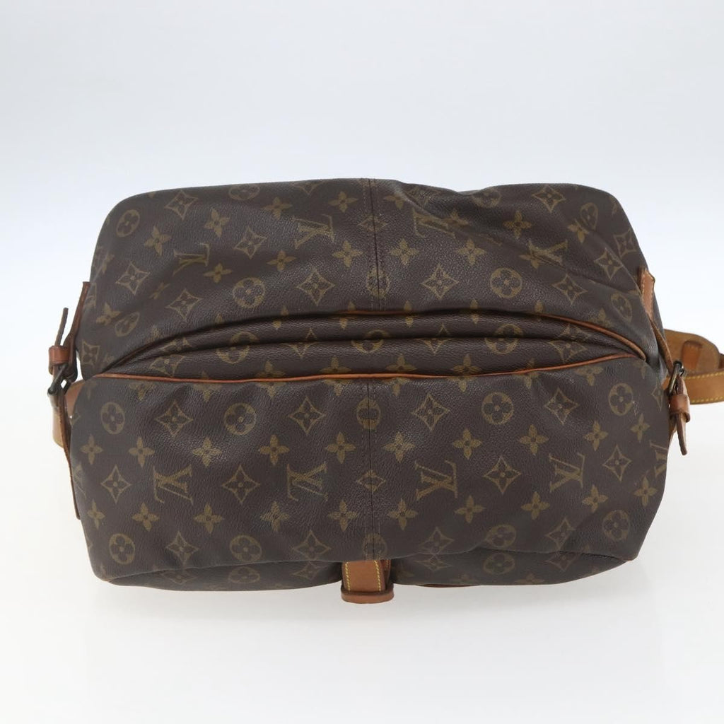 Louis Vuitton Saumur Handbag Monogram Canvas Brown Canvas Shoulder Bag