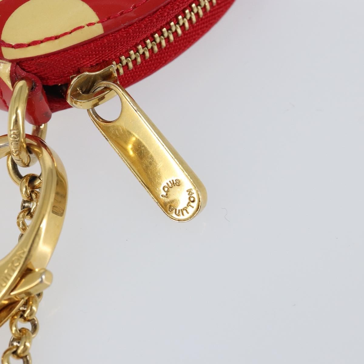 Louis Vuitton Boite Chapeau Coin Purse Patent Leather Red Patent_Leather Wallets Accessory