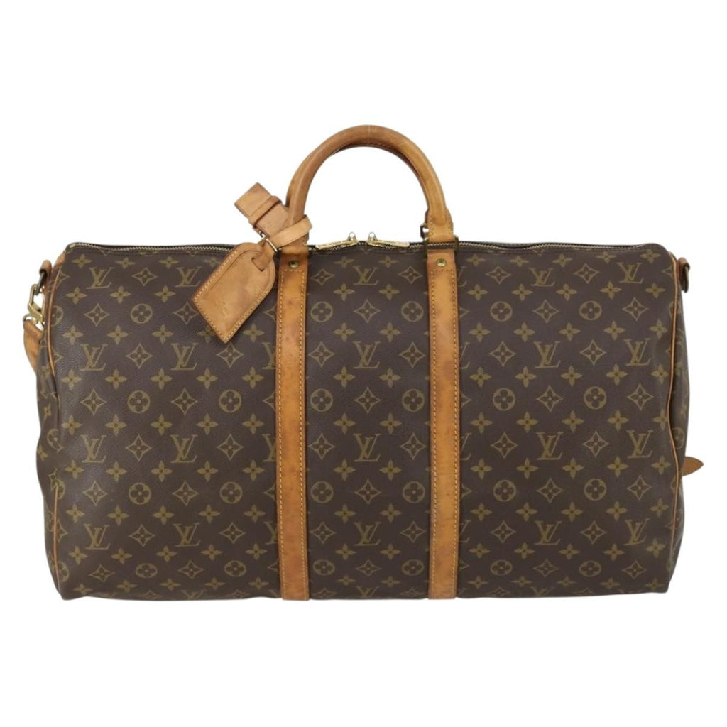 Louis Vuitton Keepall Bandouliere Bag Monogram Canvas Brown Canvas Travel Bag