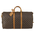 Louis Vuitton Keepall Bandouliere Bag Monogram Canvas Brown Canvas Travel Bag