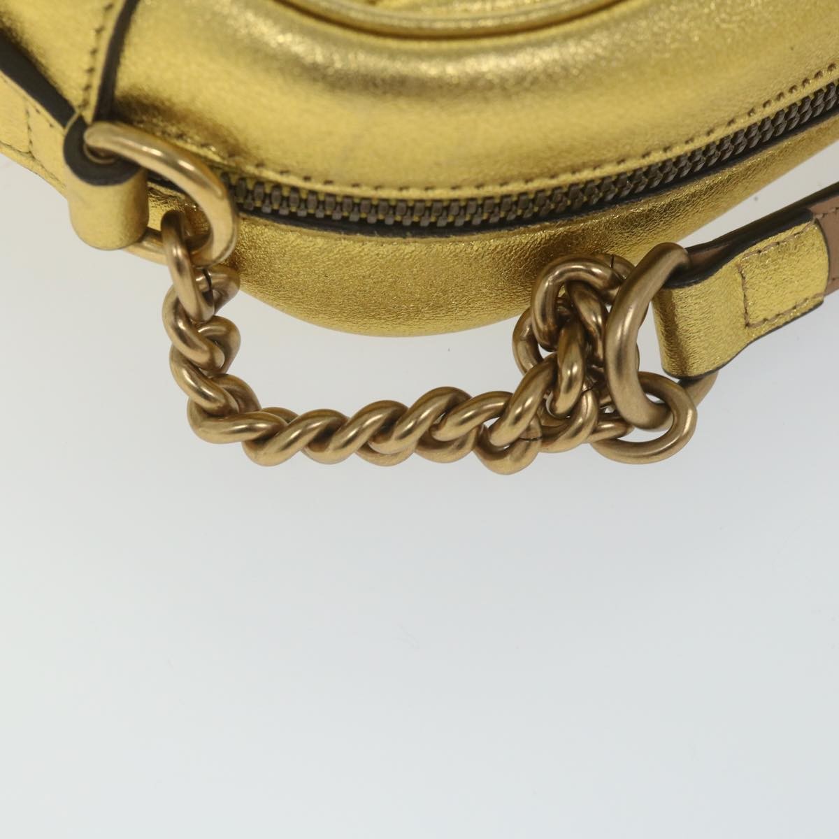 Gucci Gg Marmont Shoulder Bag Leather Gold Leather Shoulder Bag Bag (Pre-Owned)