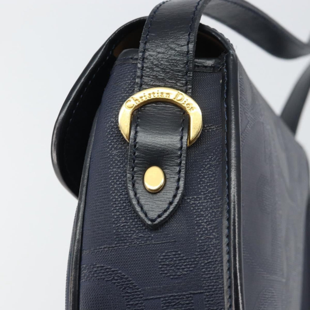 Christian Dior Trotter Shoulder Bag Canvas Navy Canvas Shoulder Bag Bag (Pre-Owned)