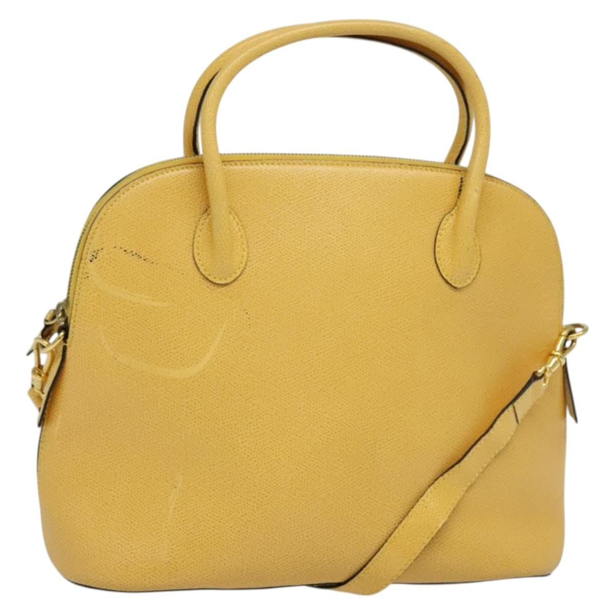 Celine Handbag Leather Yellow Leather Handbag