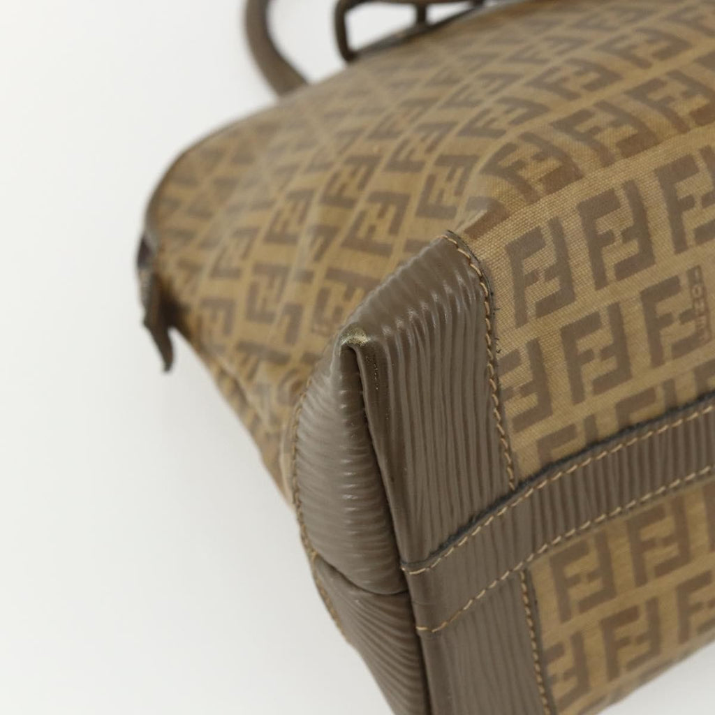 Fendi Zucchino Canvas Brown Canvas Handbag